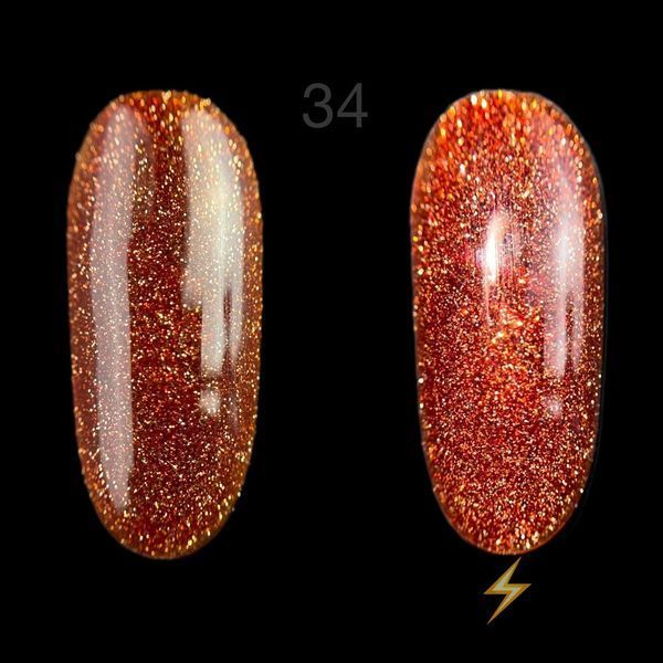 Светоотражающий гель-лак Danny №34 коллекция FLASH CRYSTAL (CRISTAL)