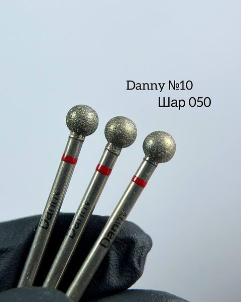 Фреза алмазная DANNY №10 шар с красной насечкой 050 011046 фото