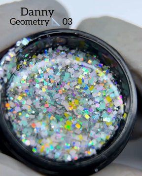 Sequins jar gel DANNY (глиттер гель) коллекция "Geometry" №03 8 ml 011080 фото
